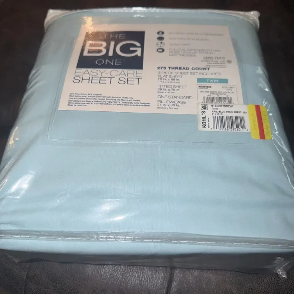 The big one Twin Sheet Set (5A) Teal